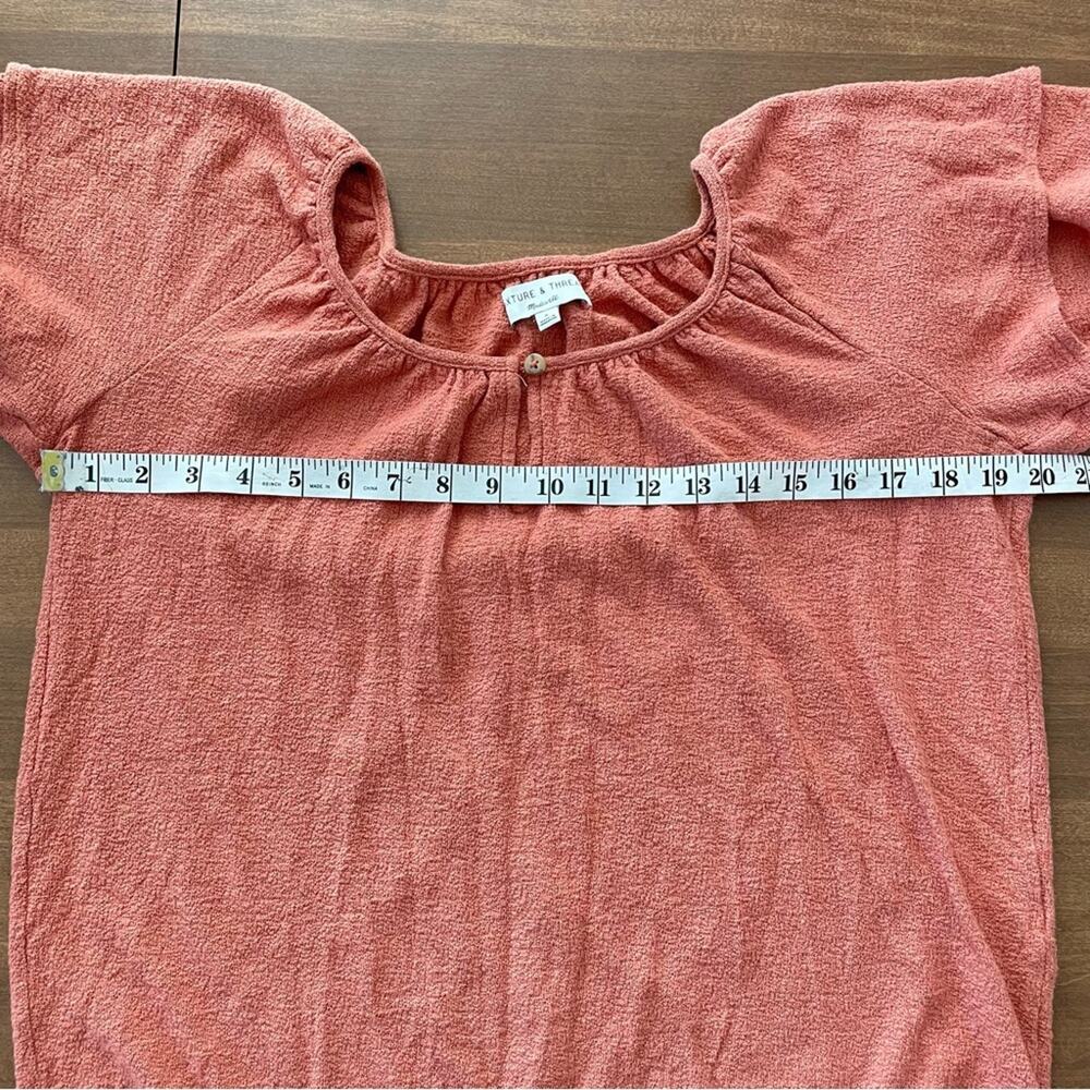 Madewell | Women’s Texture & Thread Tiered-Sleeve Top Layers Rusty Orange Fall S - Picture 11 of 11
